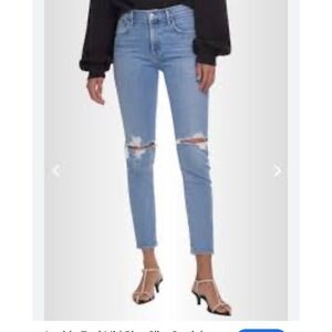 AGOLDE Toni Light Wash Jeans 26 Y2K High Rise Distressed Slim Straight Denim